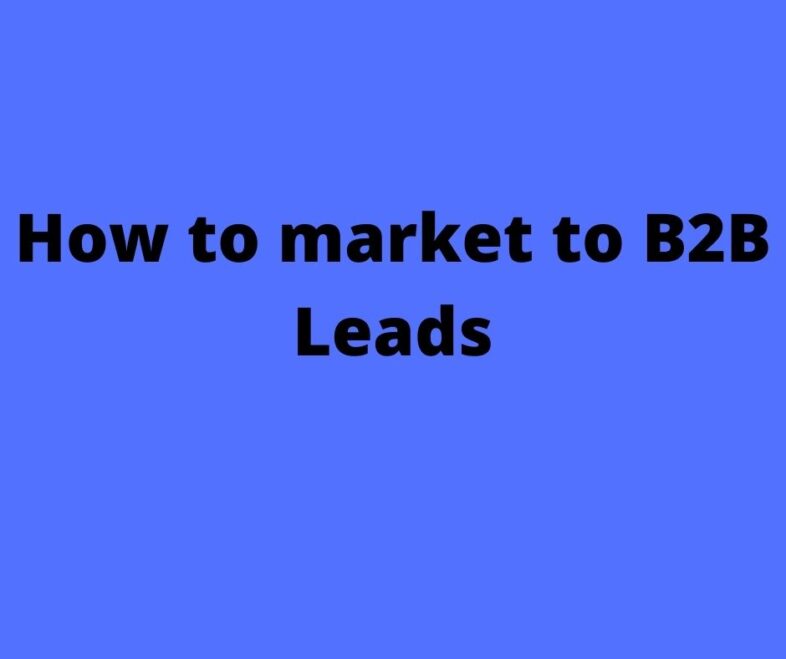 How to market to B2B Leads