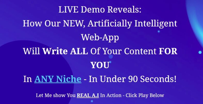 Content Generation In Seconds With New AI Tool For Any Niche